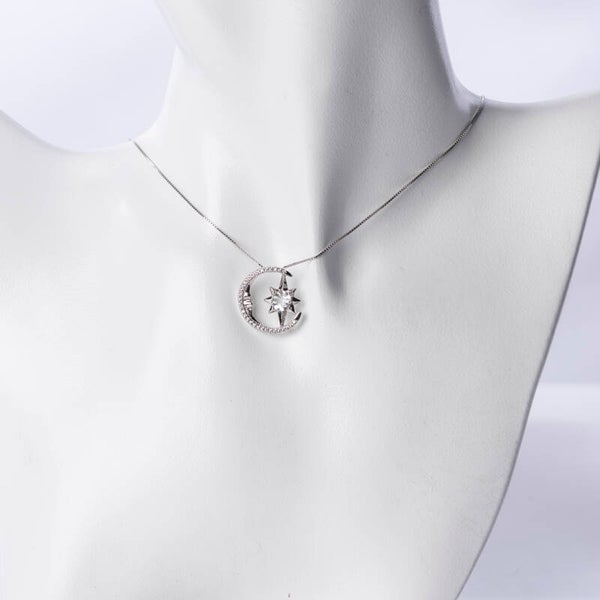 Ketting Maan Bergkristal #317