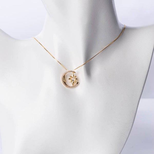 Ketting Maan Bergkristal #317