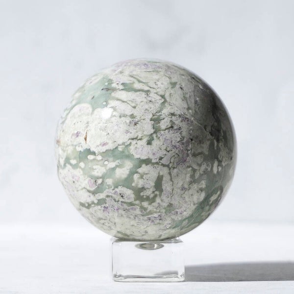 'Peace Jade' Serpentijn / Stichtiet / Kwarts Bol #398