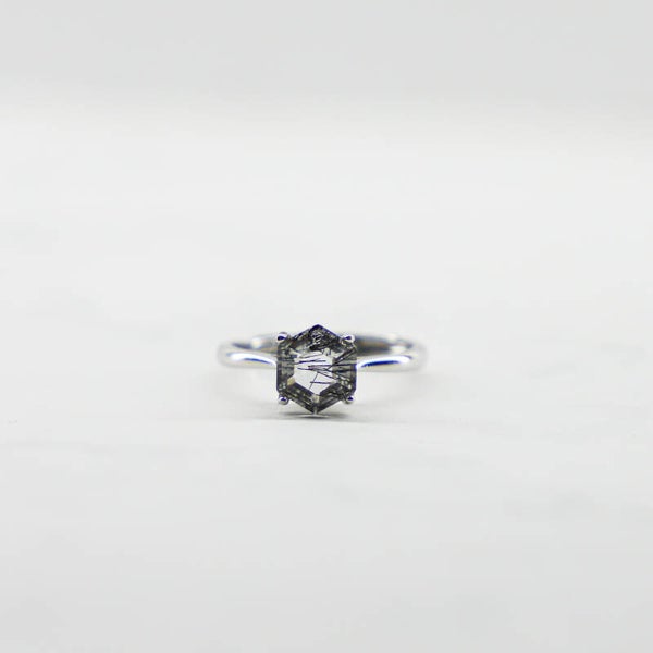 Toermalijn In Kwarts Ring #413a