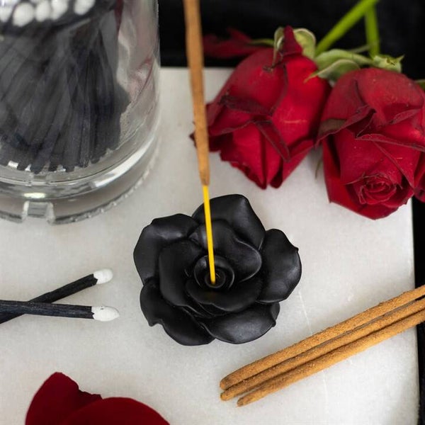 'Black Rose' (Resin) Wierrookhouder