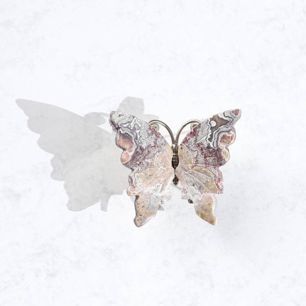 Mexicaanse Crazy Lace Agaat Vlinder #327a