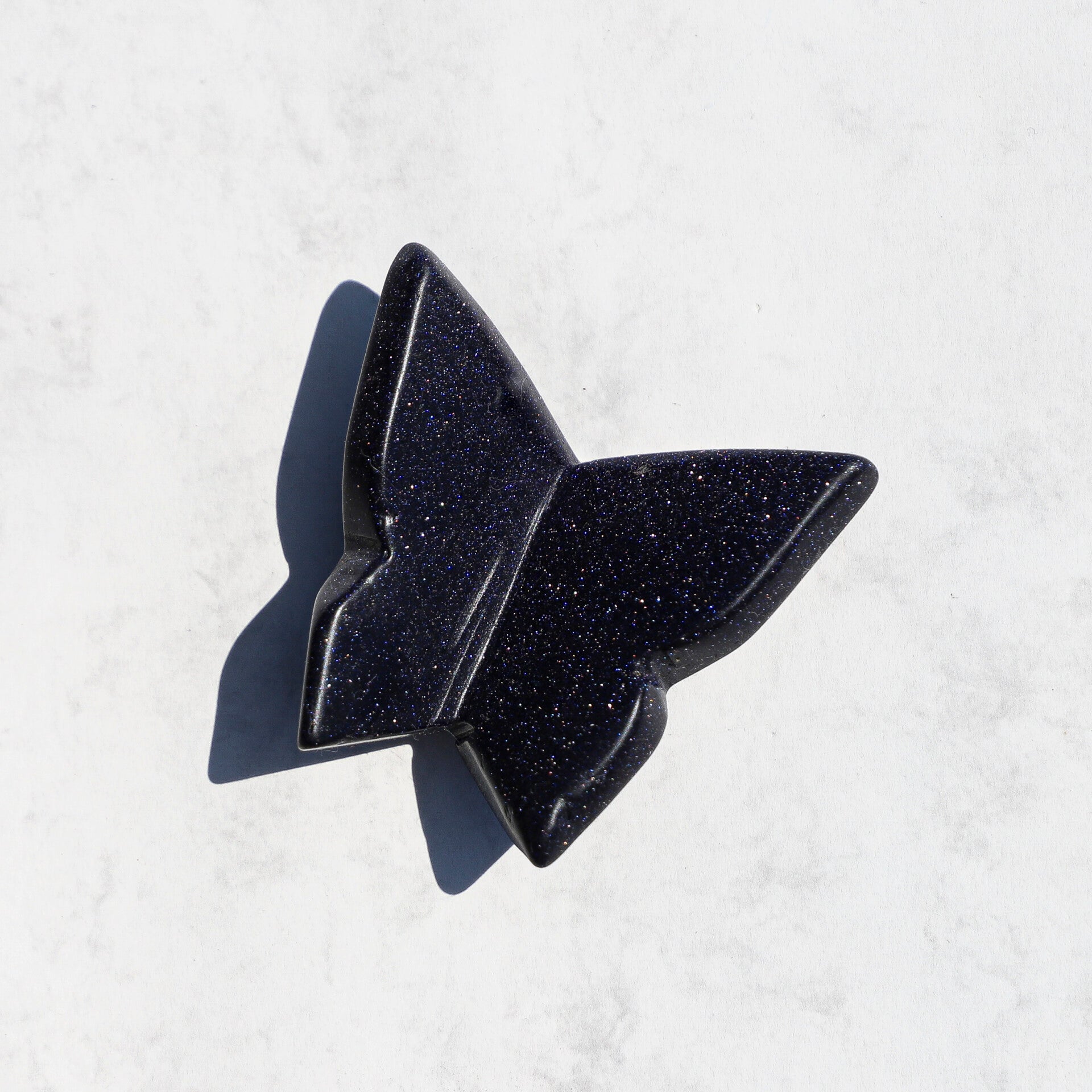 Blauwe Goudsteen 3D Vlinder