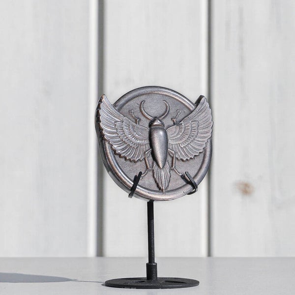 Zilveren Obsidiaan Scarabee #333