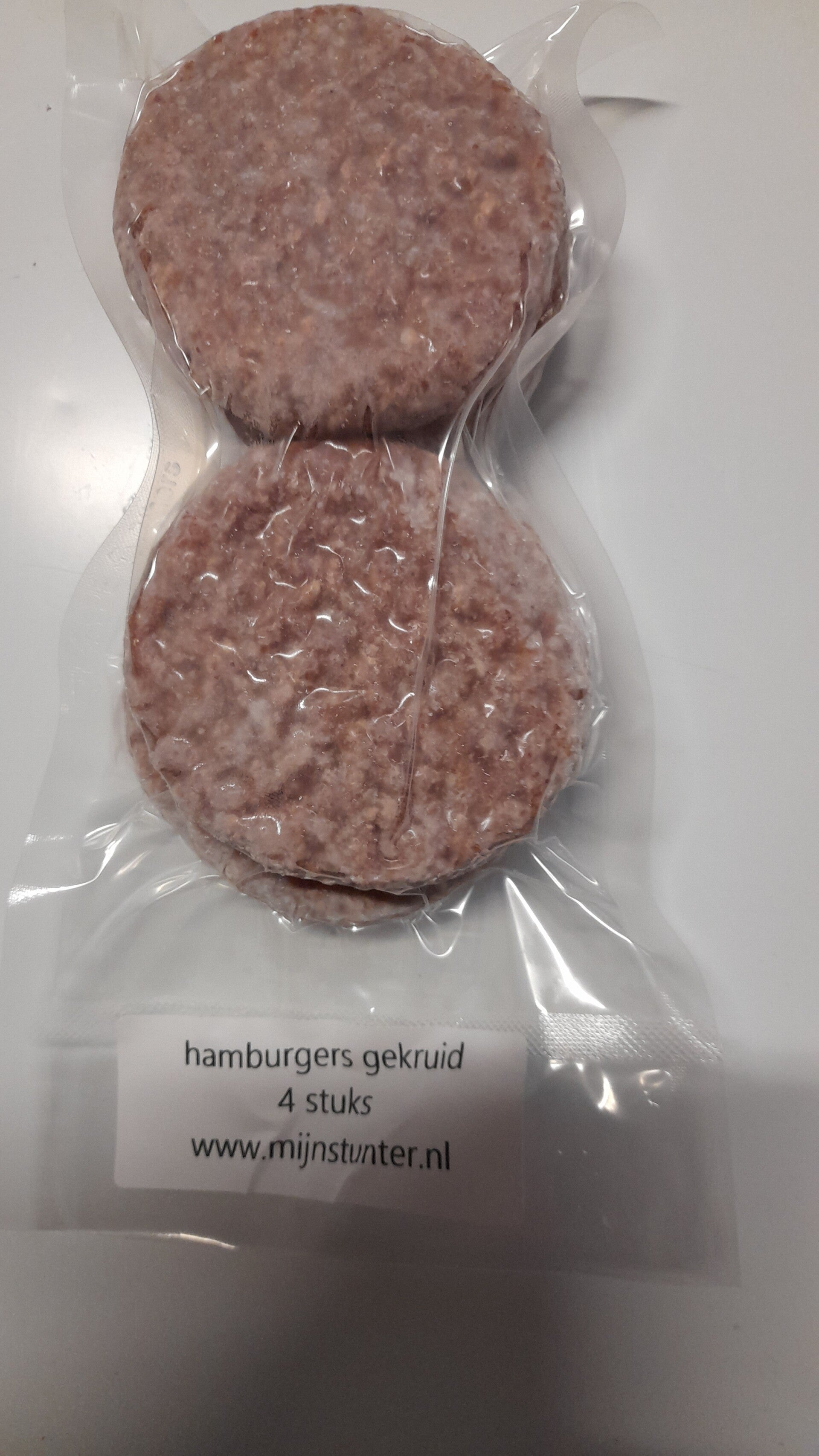 4 hamburgers gekruid