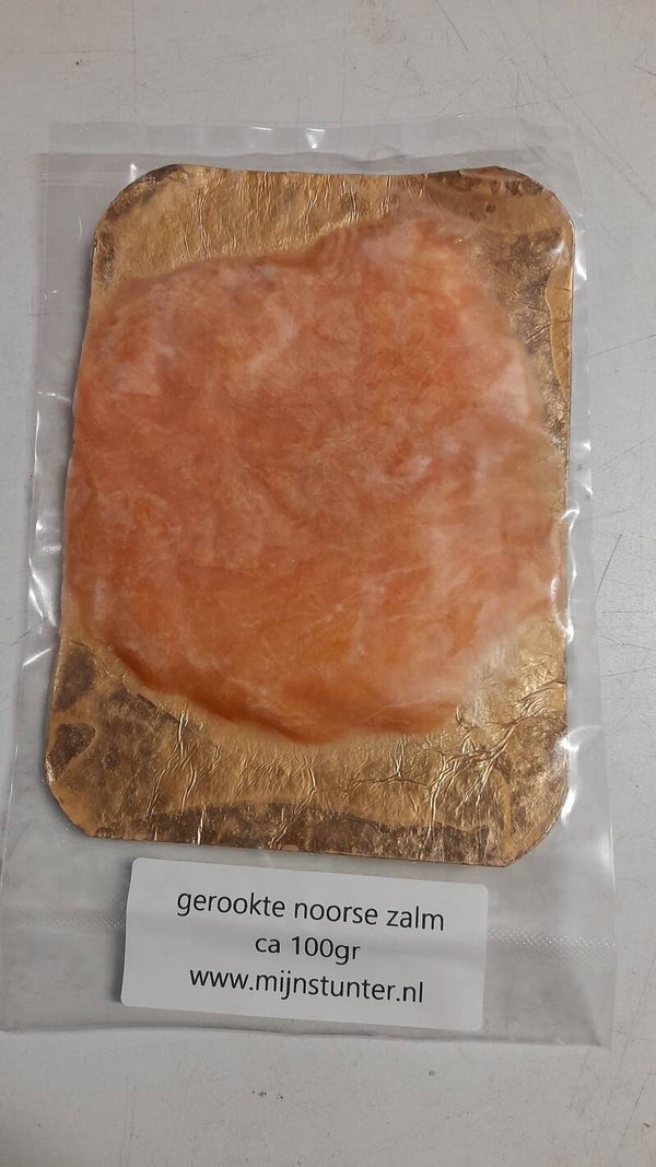 Gerookte Noorse zalm ca 100gr