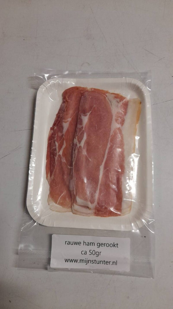Rauwe ham gerookt ca 50gr