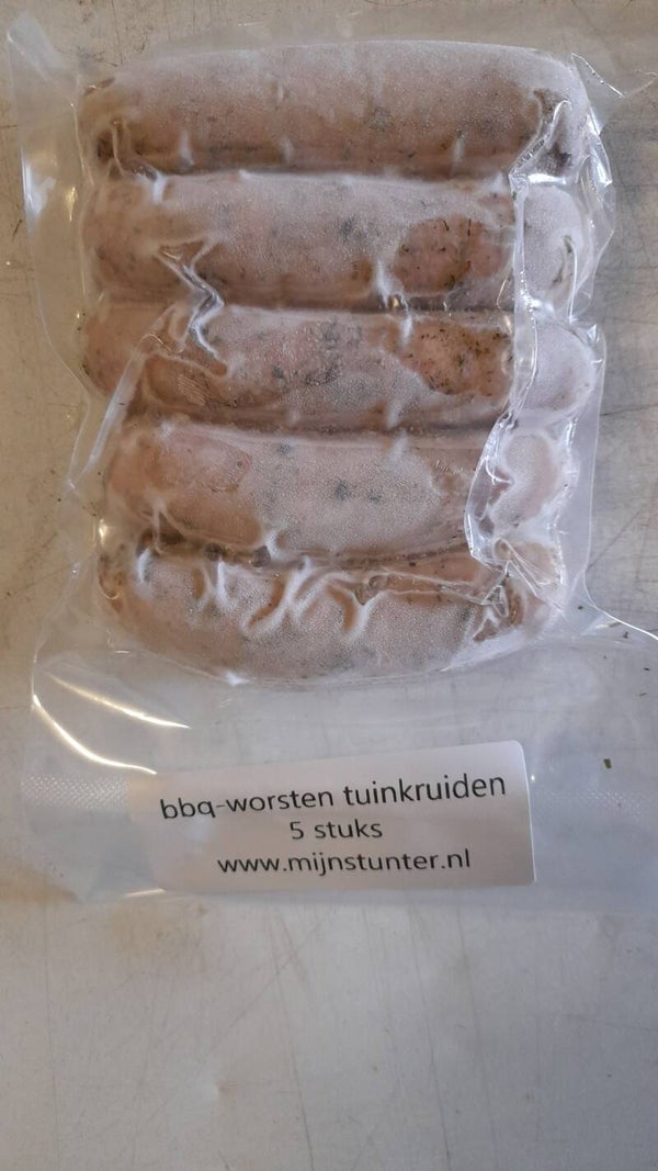 Bbq worsten tuinkruiden