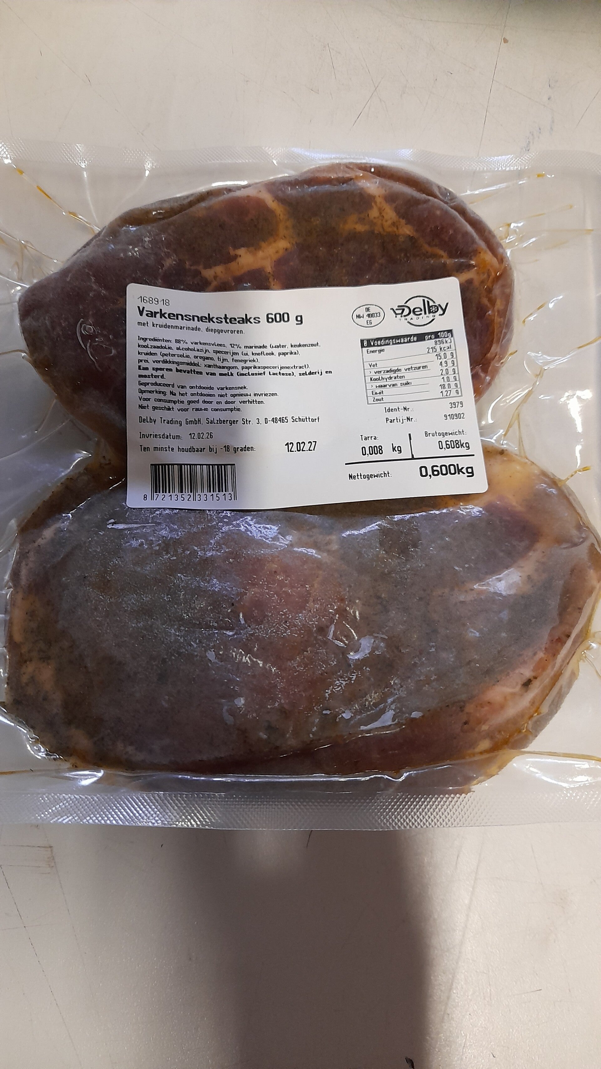 4 Varkens-steak ca 600gr