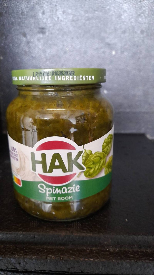 Hak spinazie met room