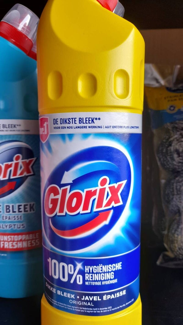Glorix dikke bleek gele fles
