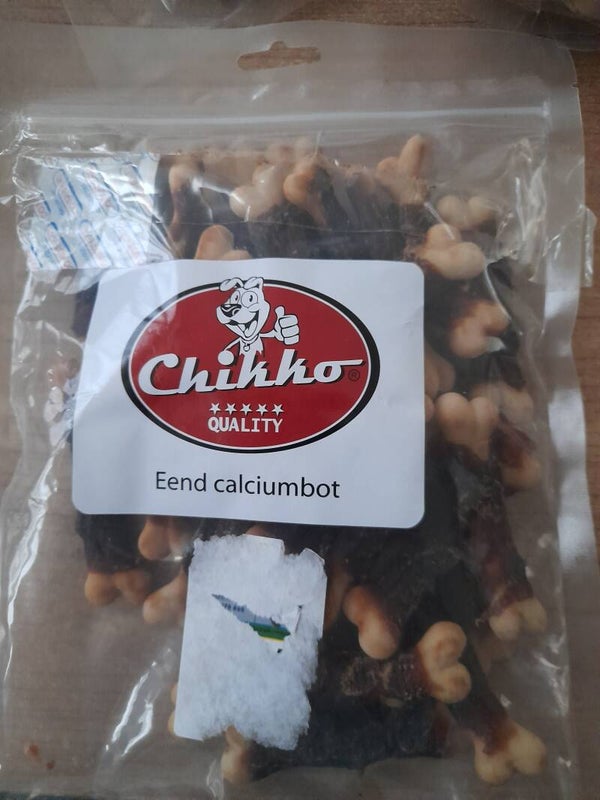 Eend calciumbot hond