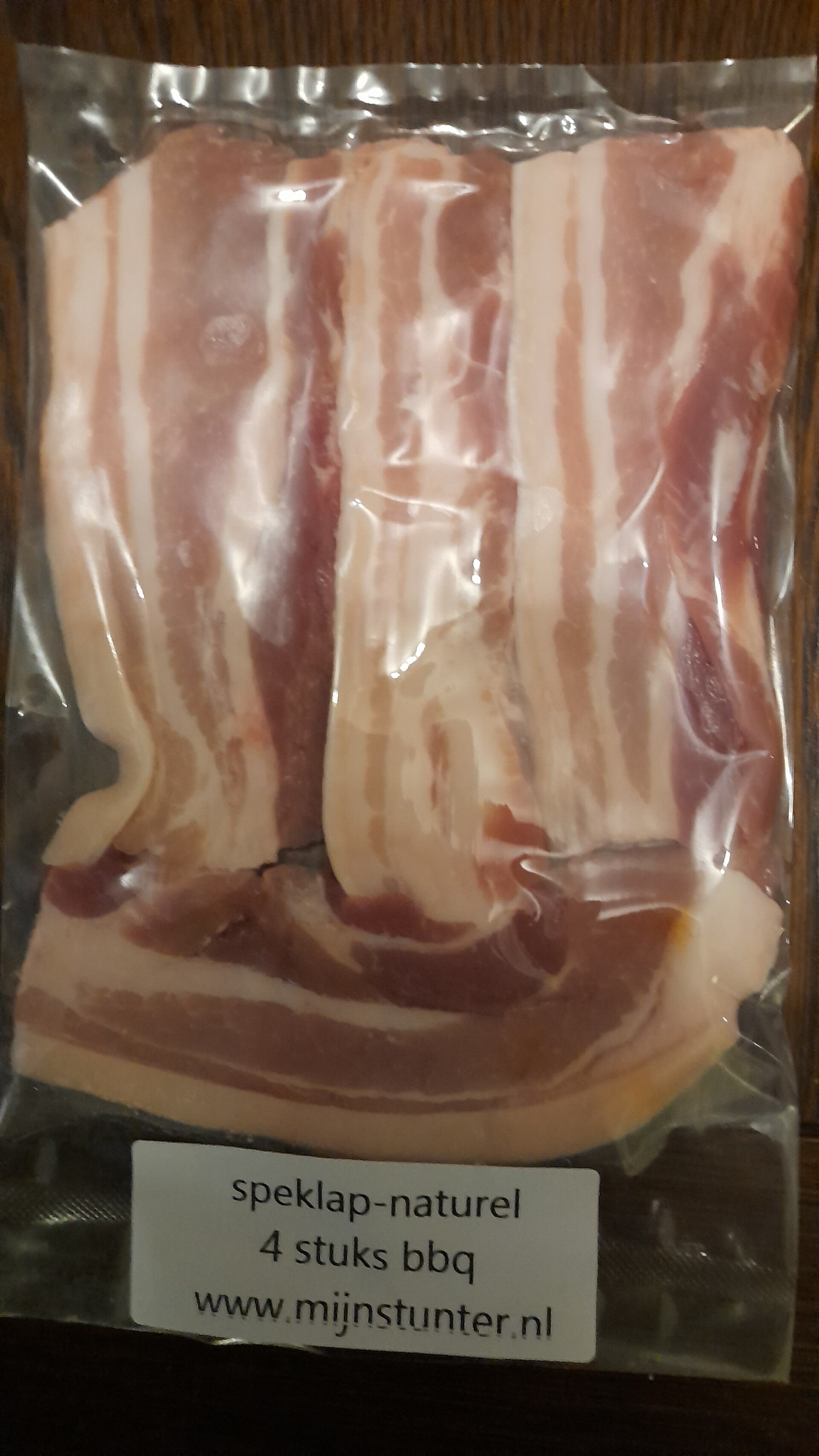 4 speklappen naturel bbq