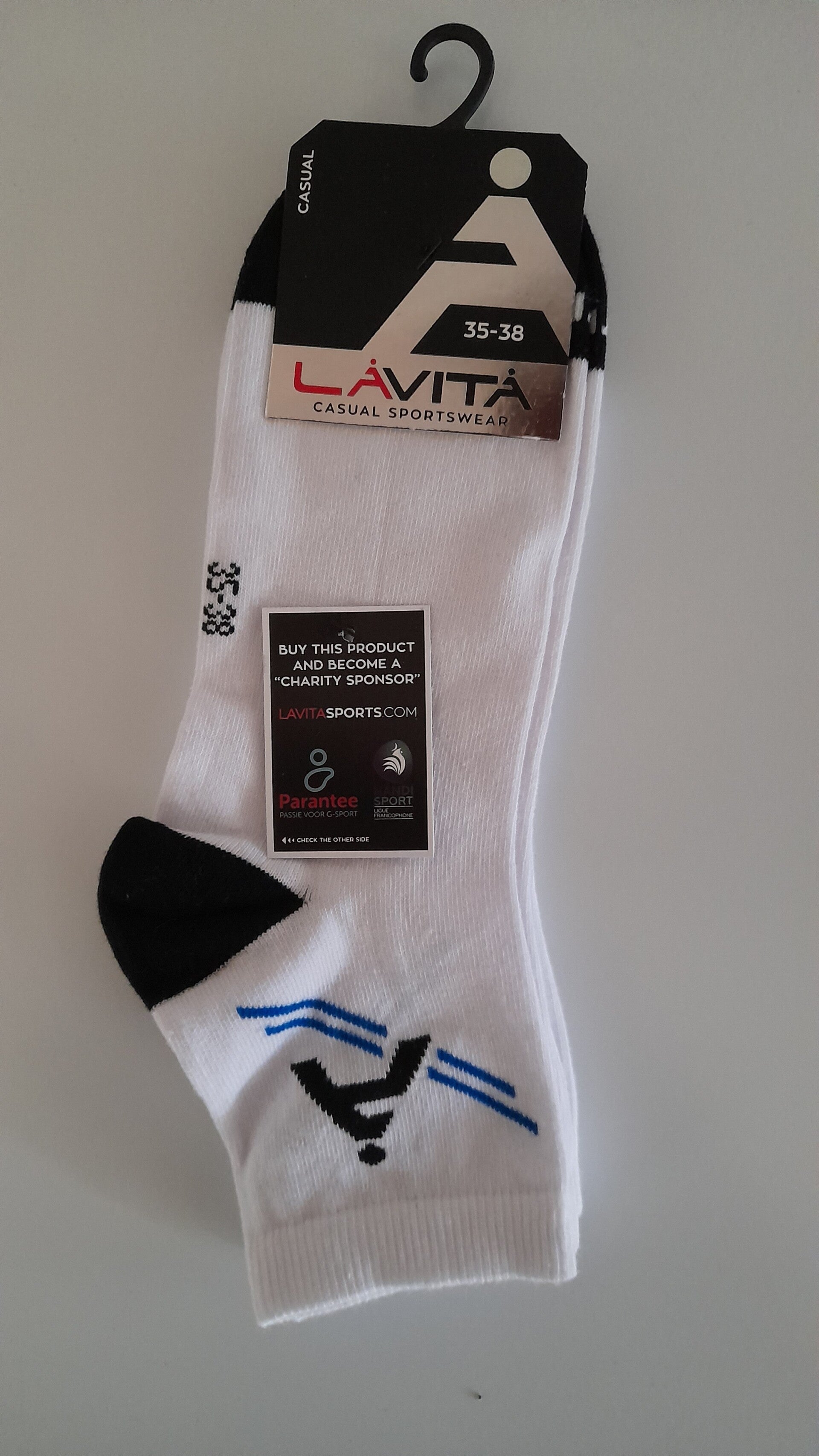 Sportsokken 35-38 2 paar