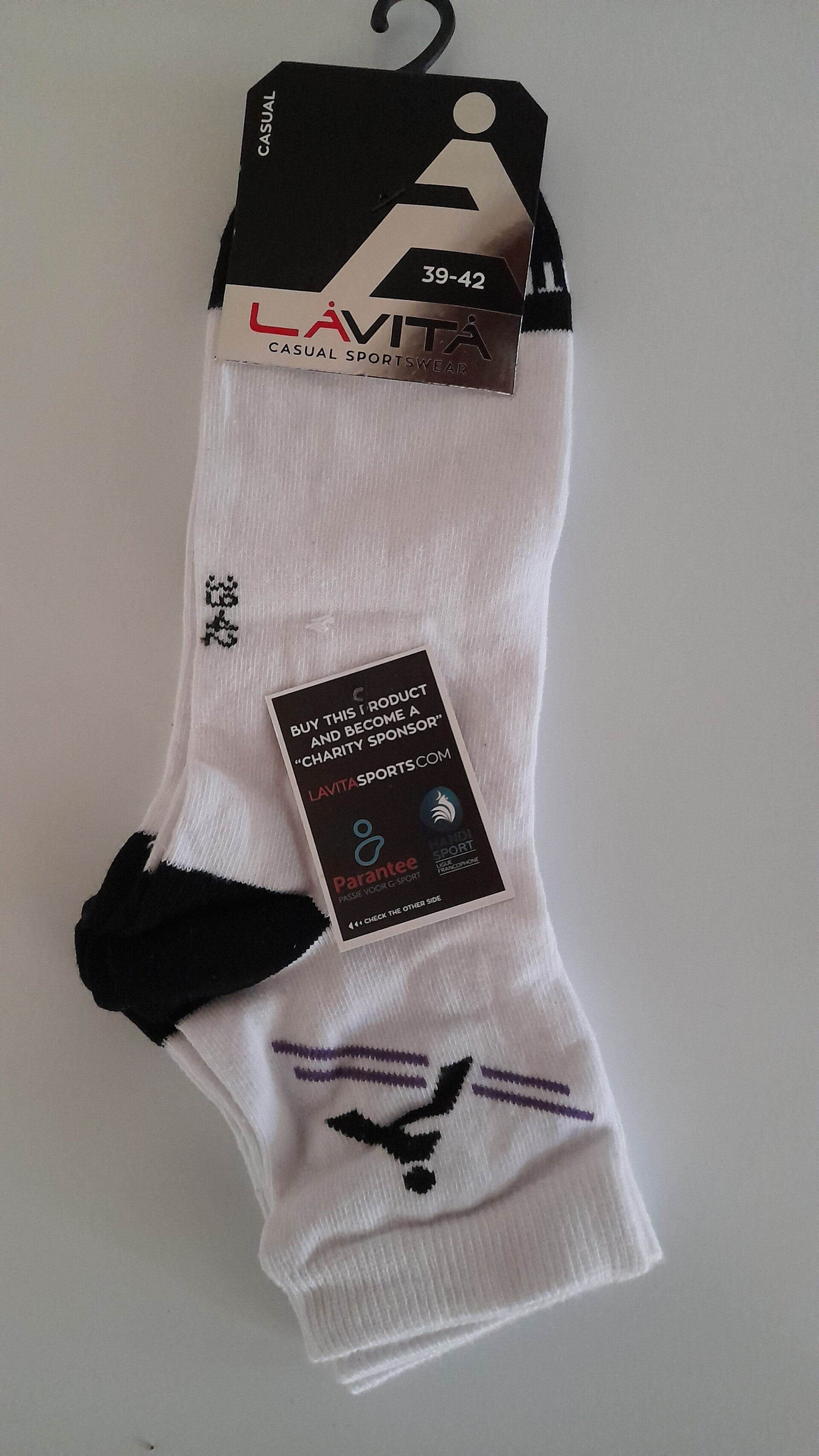 Sportsokken 39-42 2 paar