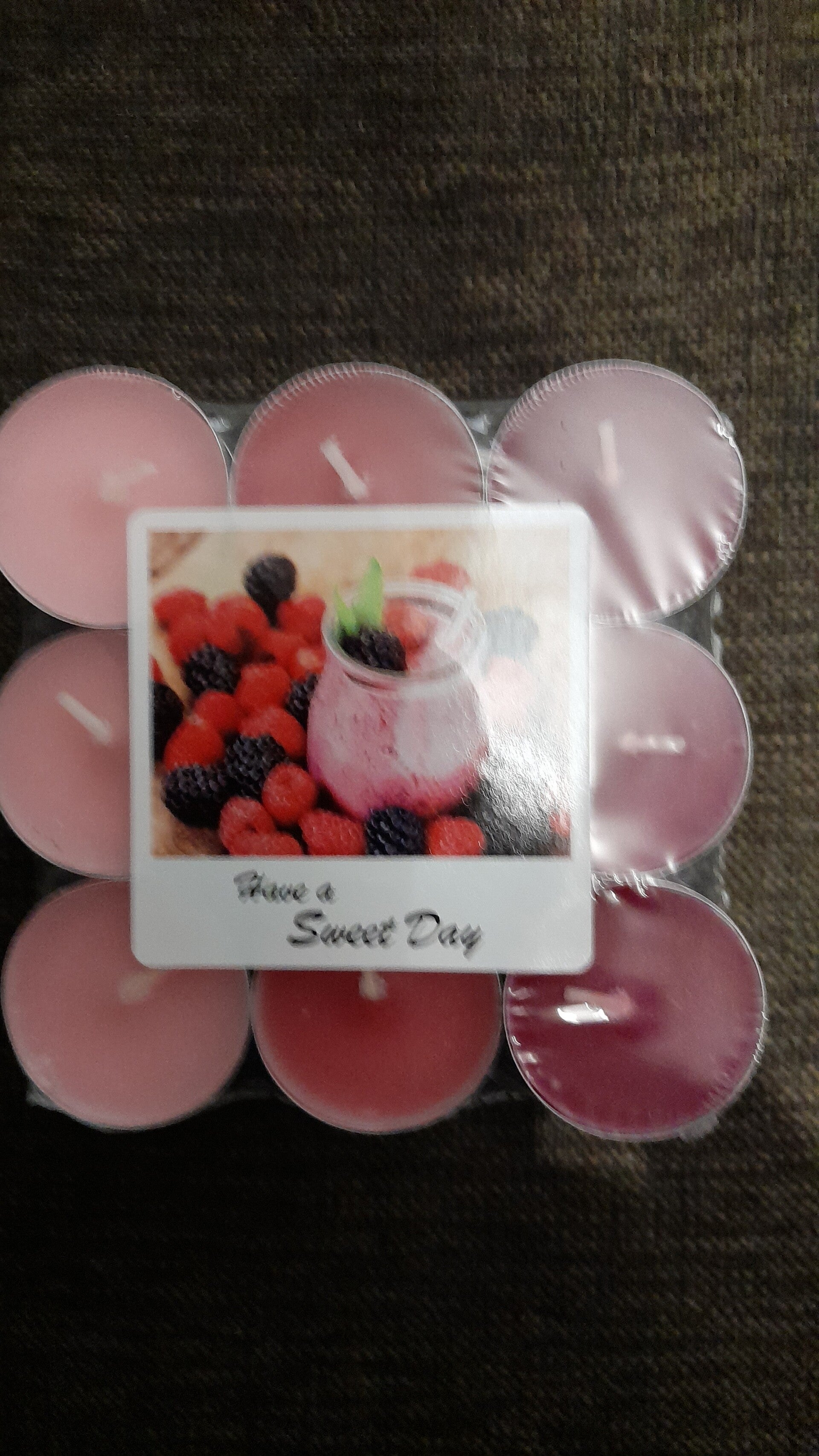 18 waxinelichtje met geur have a sweet Day