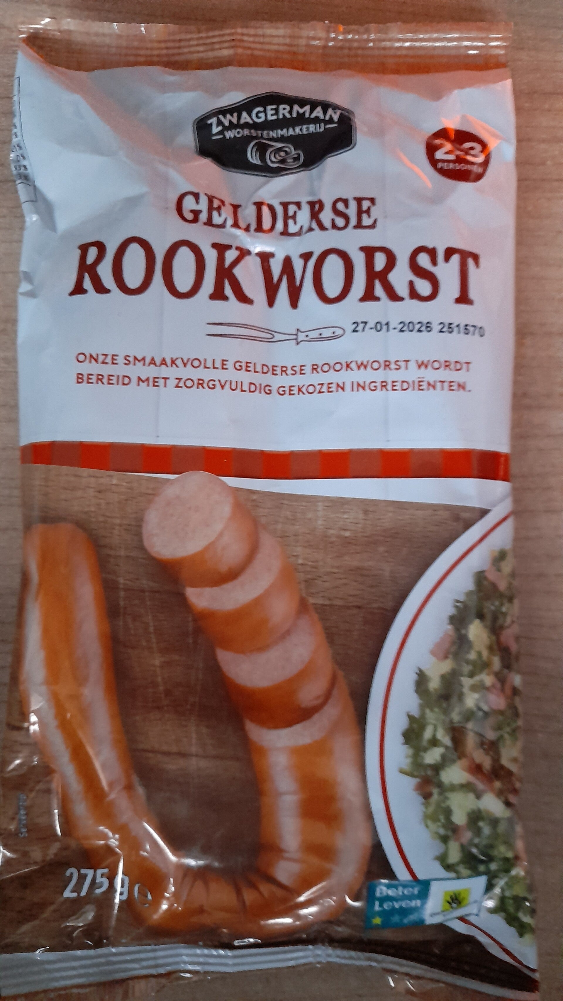 Gelderse rookworst 275gr