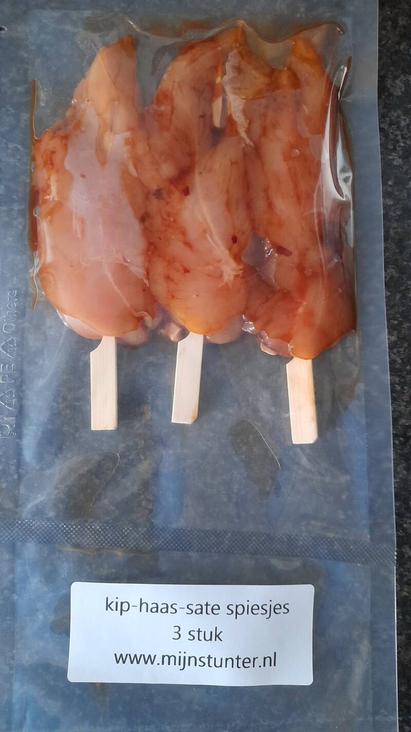 3 kip-haas-sate spiesjes