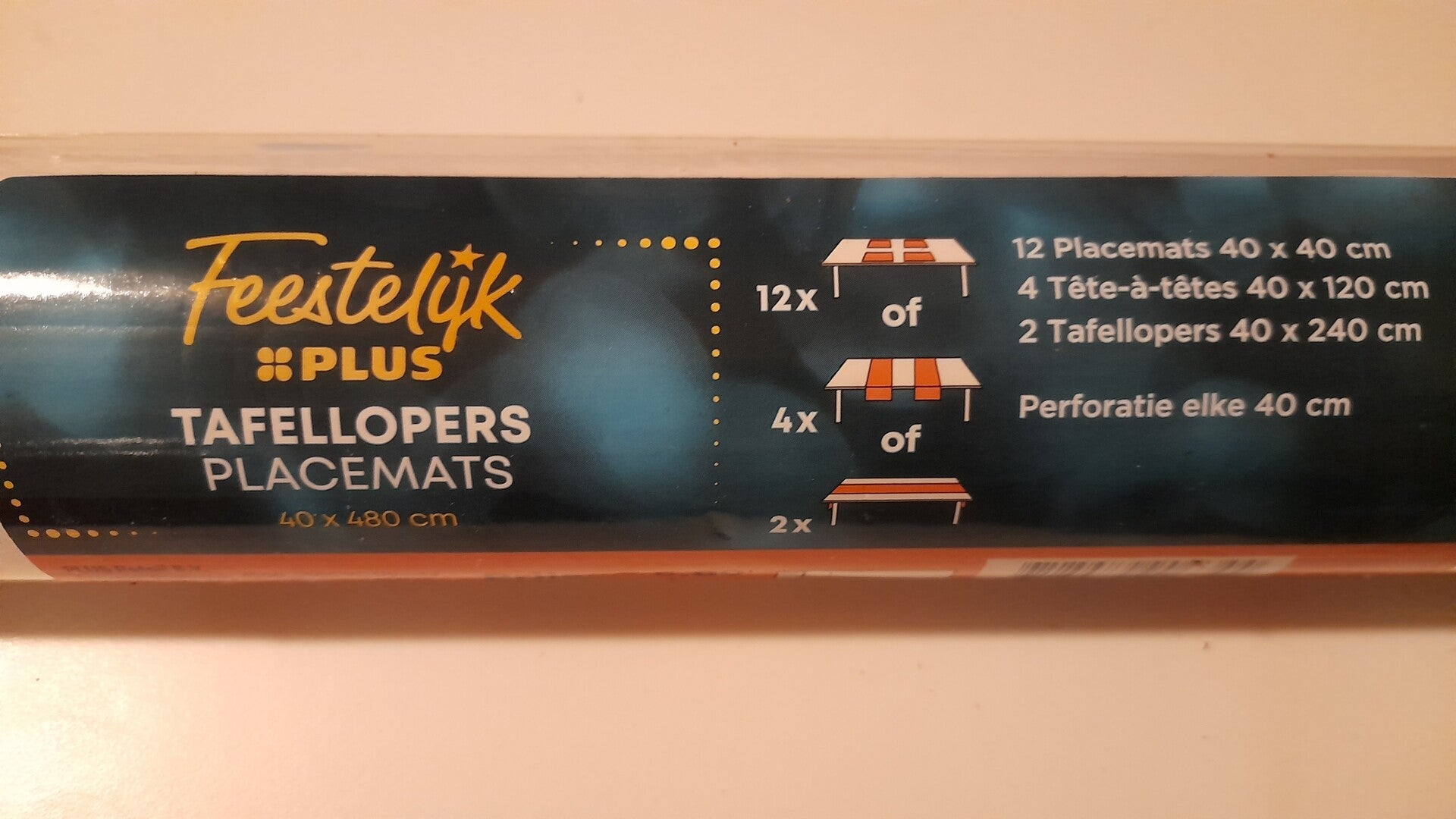 Feestelijk tafelopers/placemat 40x480cm