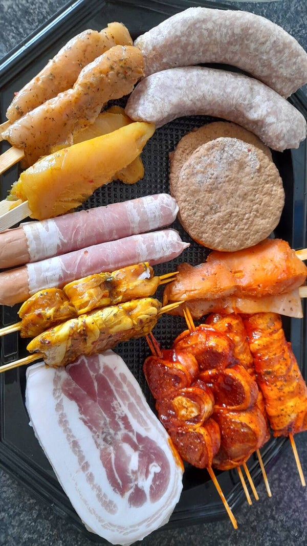 Bbq schaal de luxe 18x vlees