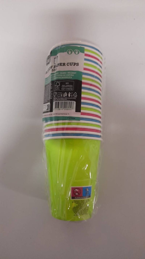 20 papieren bekers 35cl