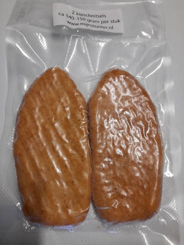 2 kipschnitsels ca 140-150gr per stuk