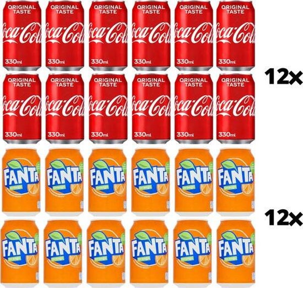 12 coca cola & 12 fanta Orange