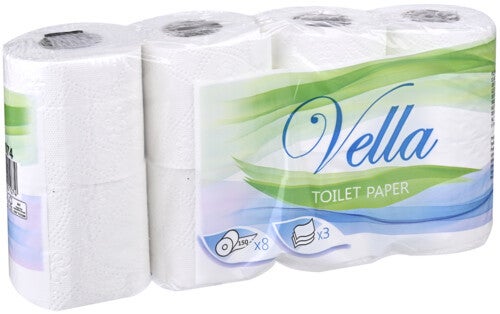 Vella Toiletpapier 3-laags 8rol