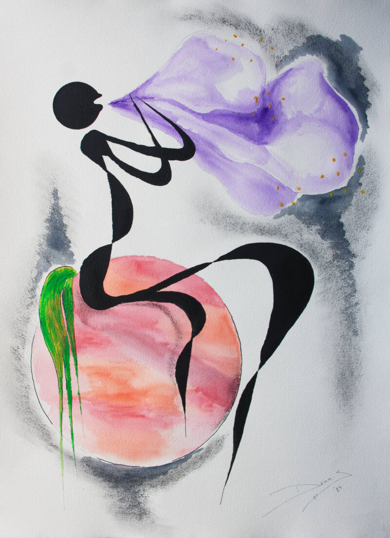 Blowing air bubbles into space