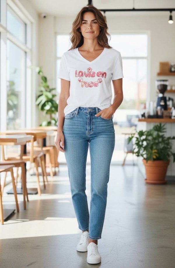 T-Shirt Sandra Rose - T42 - 48