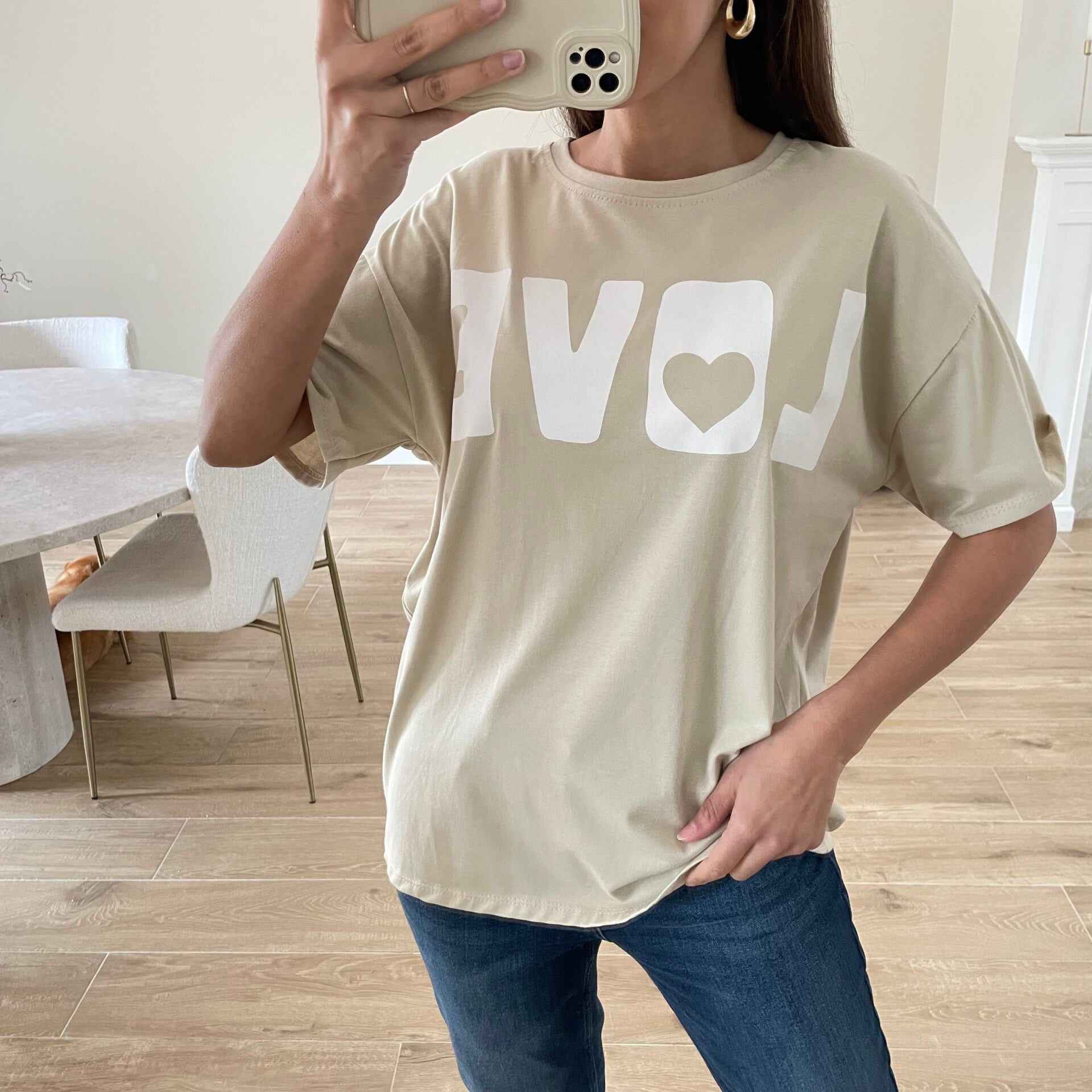 T-Shirt Love Beige