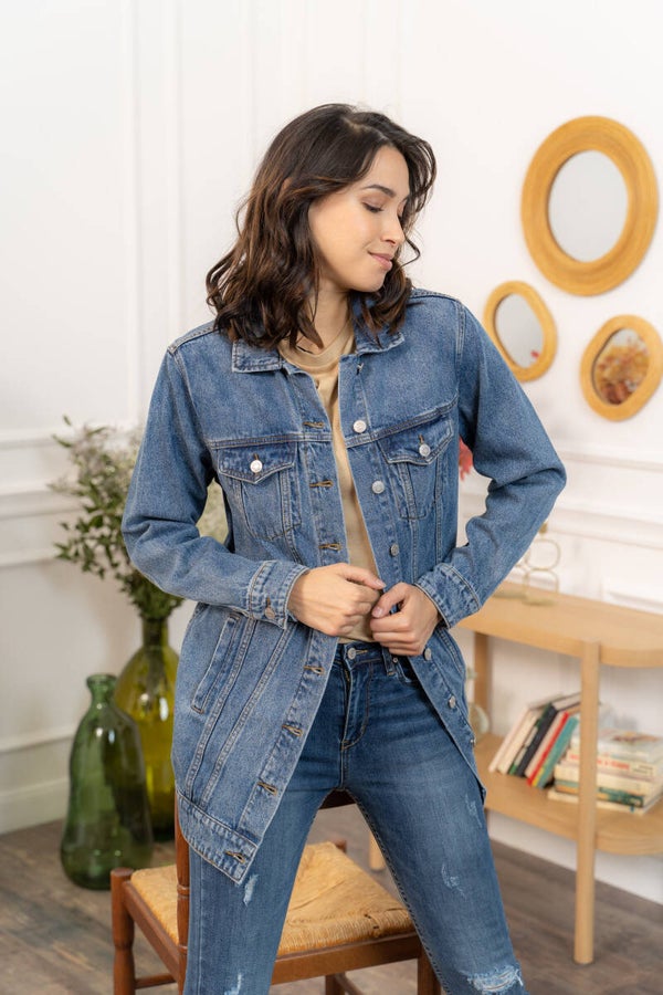 Longue Veste Jeans - Taille M
