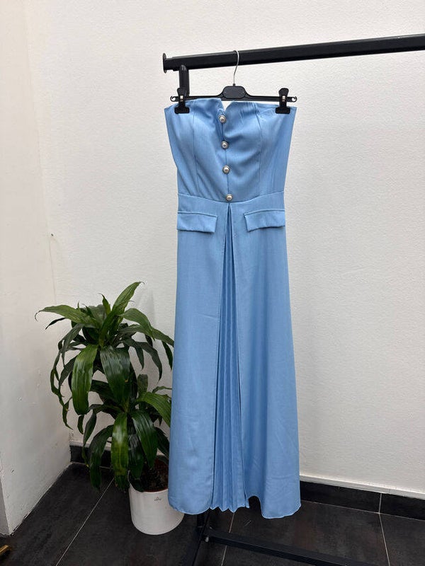 Robe Celeste Bleu - TU