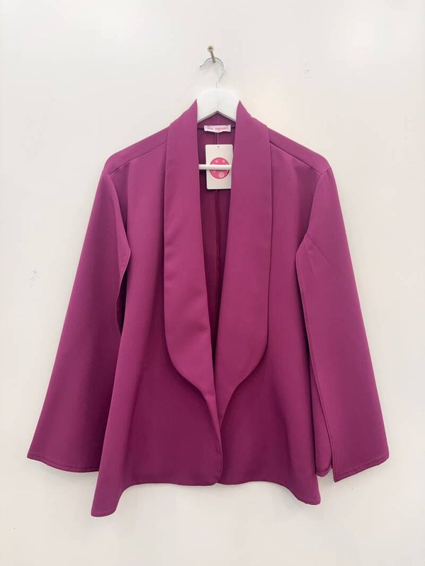 Cape Anna Prune - Taille Unique convenant de taille L à XXXL