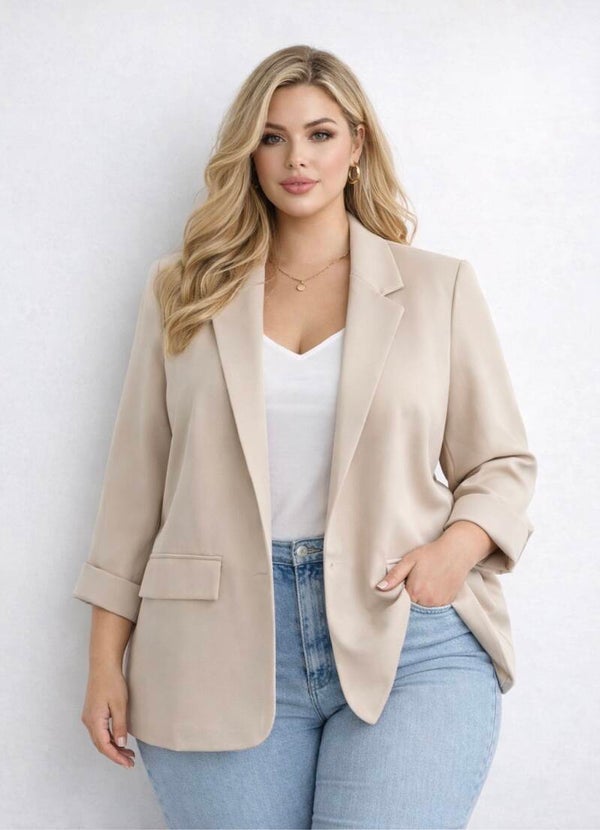 Blazer Luna Beige - Taille Unique convenant de taille L à XXXL