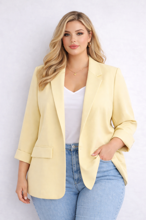 Blazer Luna Jaune - Taille Unique convenant de taille L à XXXL