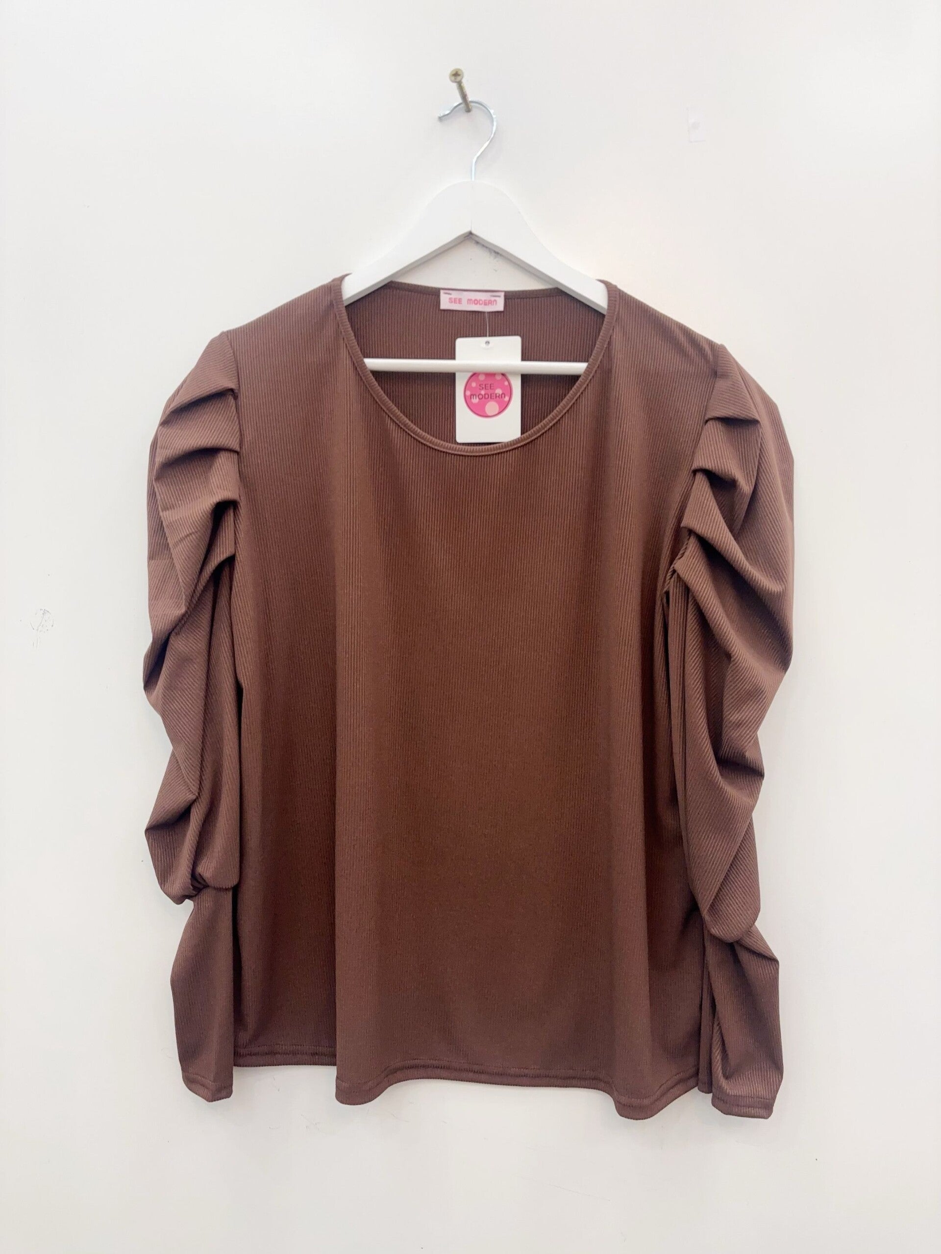 Blouse Maeva Cognac - TU convenant de taille L à XXXL