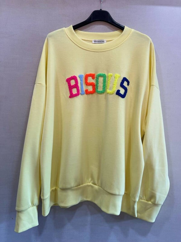 Pull Bisous Jaune - T42 - 50