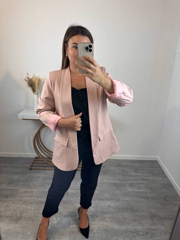 Blazer Tina Rose Poudré  - Taille Unique convenant de taille L à XXXL