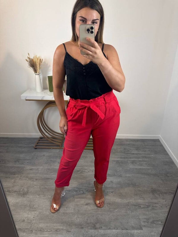 Pantalon Pauline Rouge - T42- 48