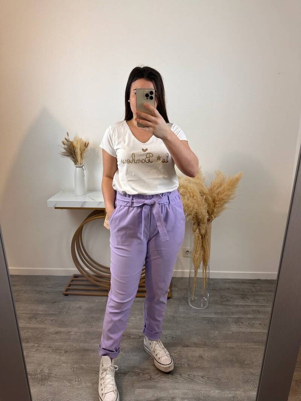 Pantalon Pauline Lillas - T42- 48