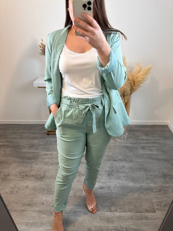 Pantalon Pauline Vert Eau - T42- 48