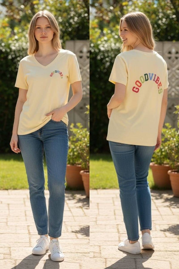 T-Shirt Rosa Jaune - T42 - 48