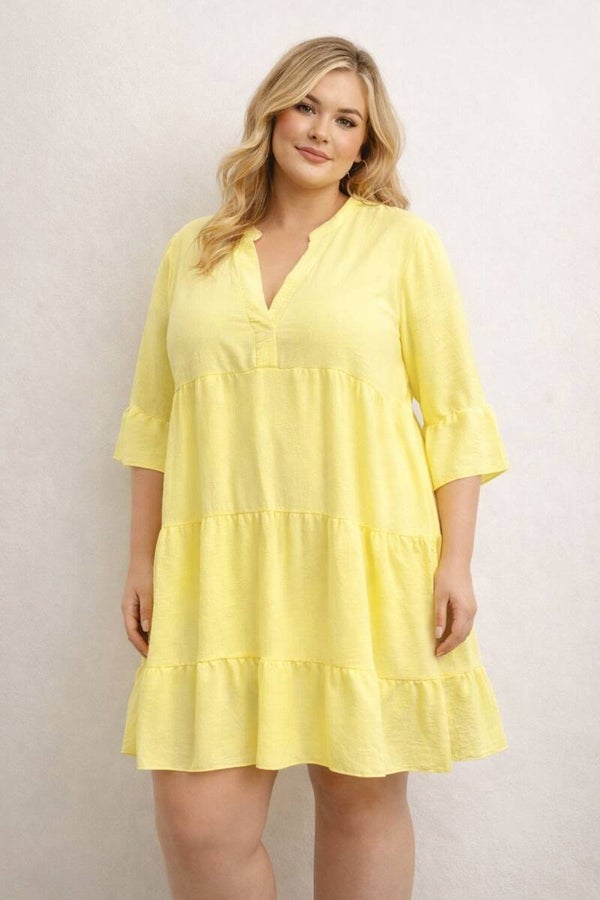 Robe Myriam Jaune - XL au XXL