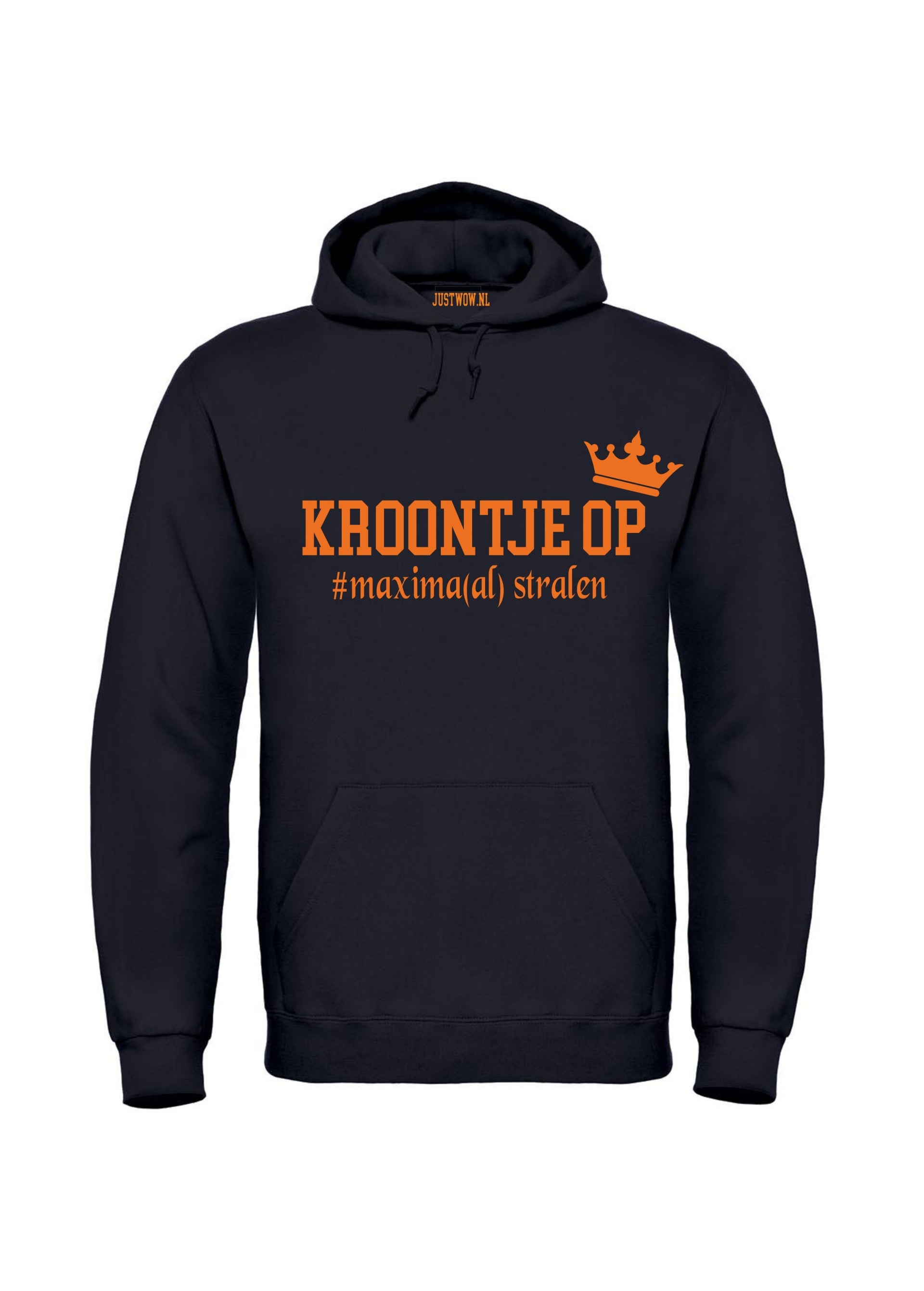 Koningsdag hoodie: Kroontje op #maxima(al) stralen