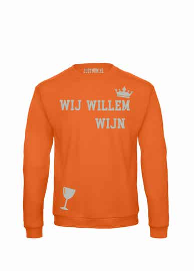 Koningsdag sweater: Wij Willem Wijn