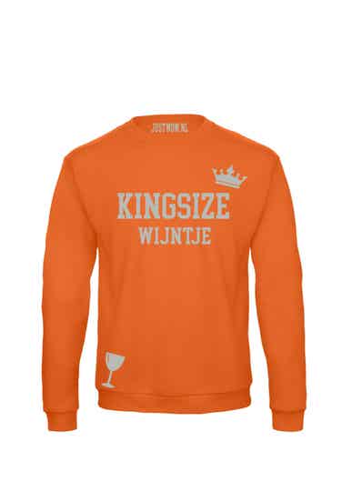 Koningsdag sweater: Kingsize shotje/wijntje/biertje