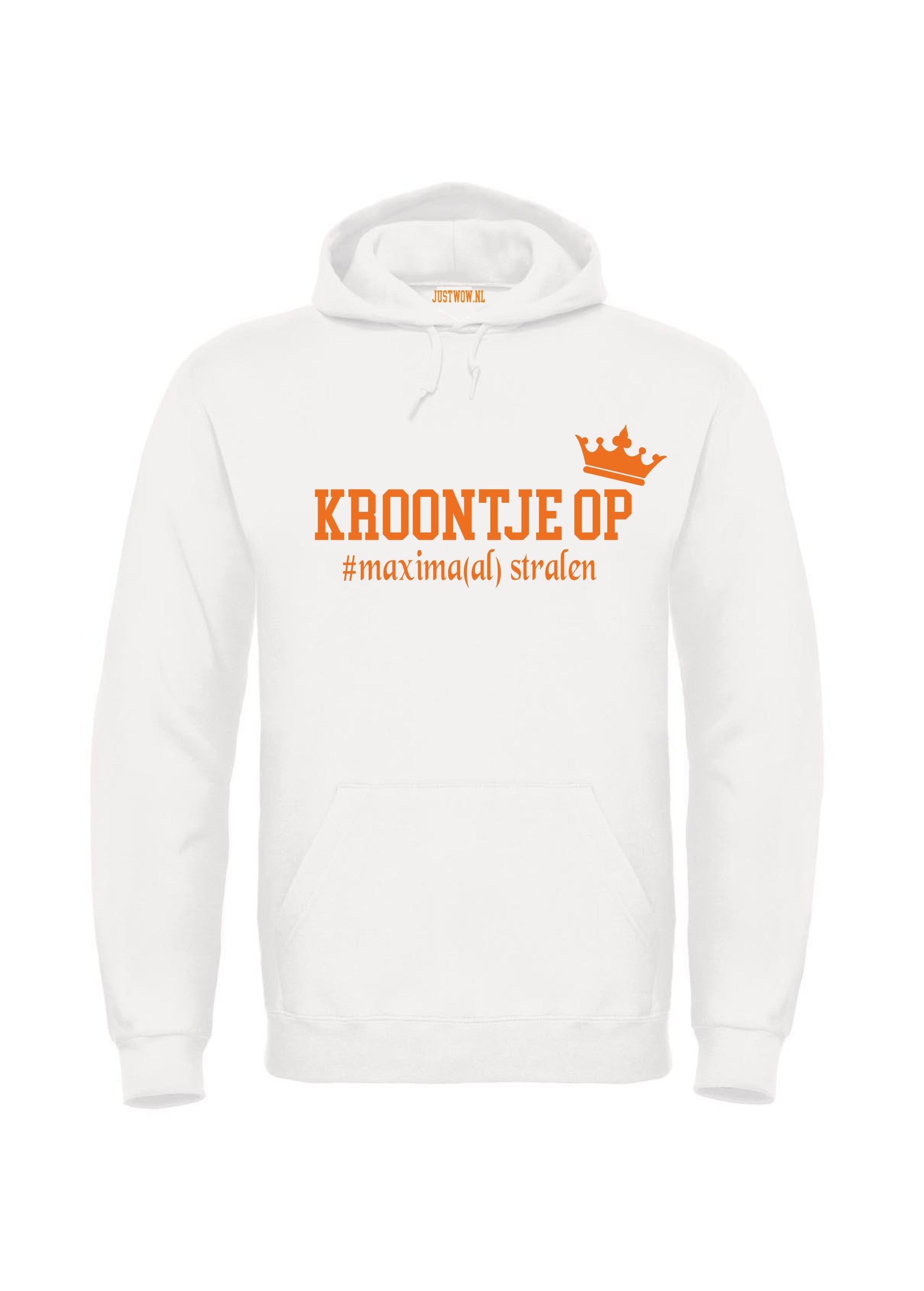 Koningsdag hoodie: Kroontje op #maxima(al) stralen