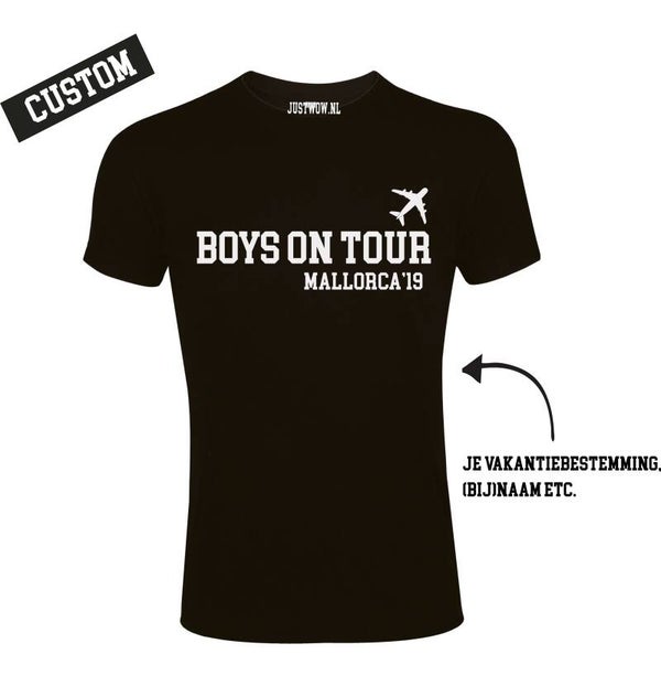 *Customize* Vakantie shirt heren: Boys on tour