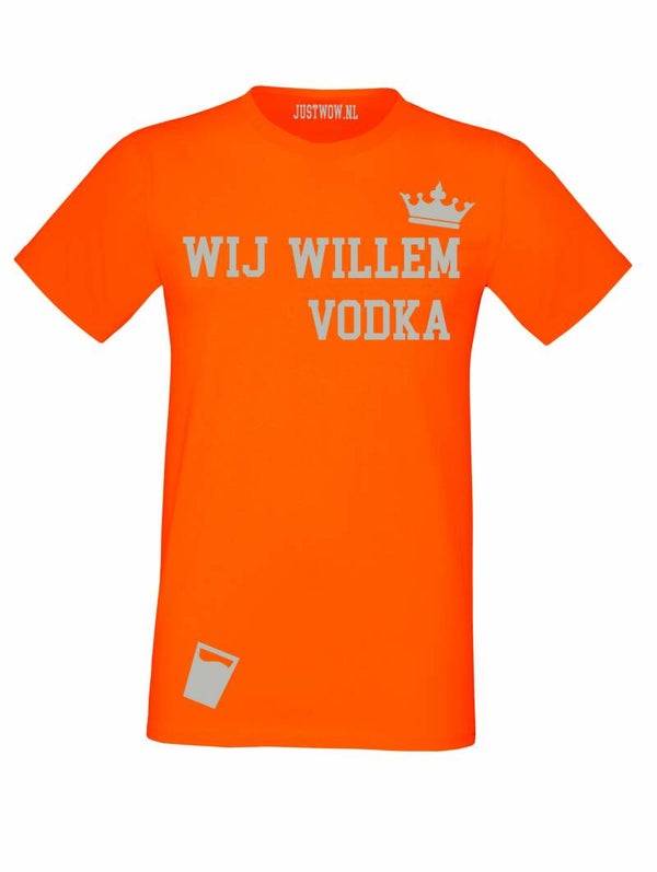 Koningsdag T-shirt heren: Wij willem vodka